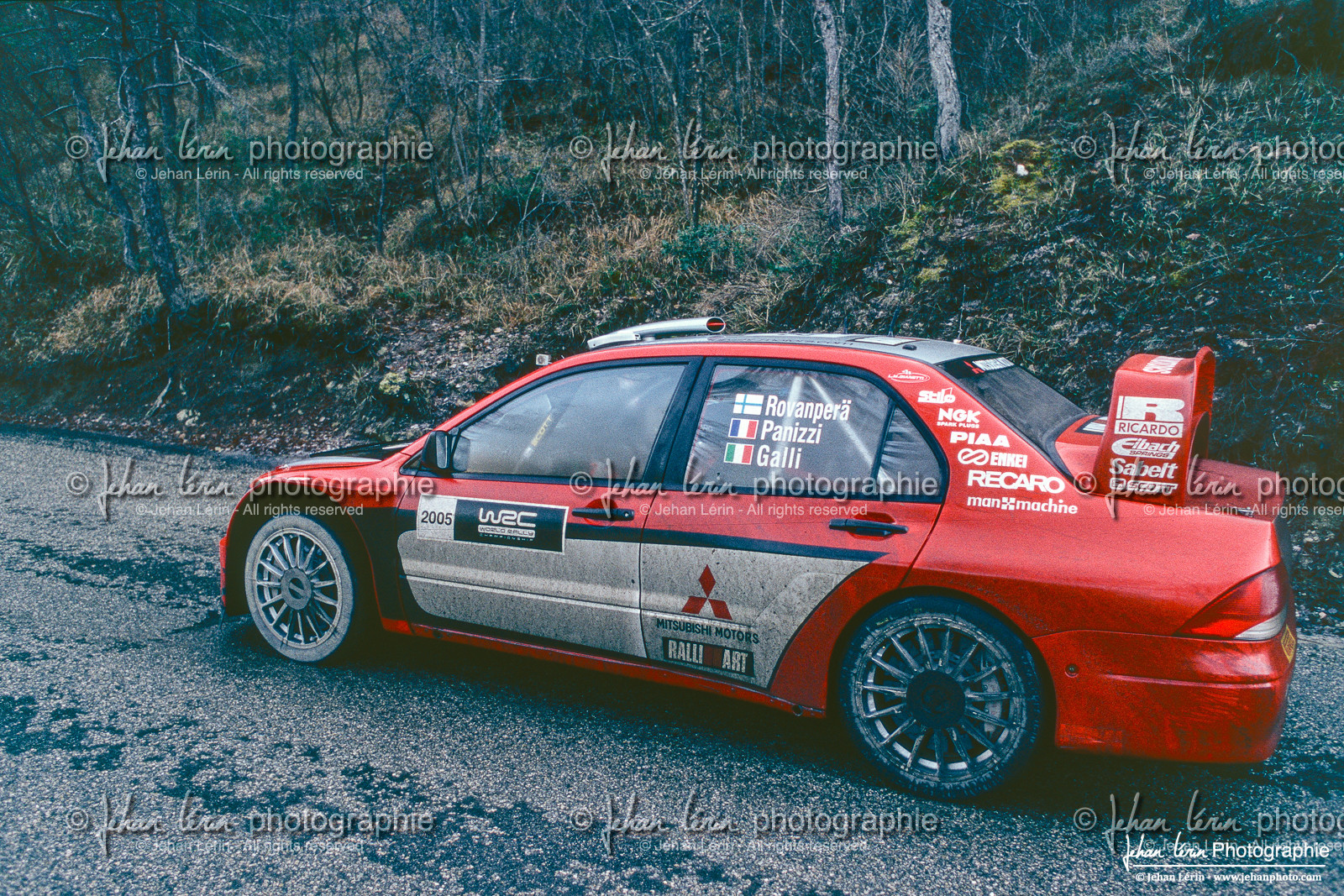 Rallye Monte-Carlo 2005 - test hivernal Mitsubishi par Gilles Panizzi
