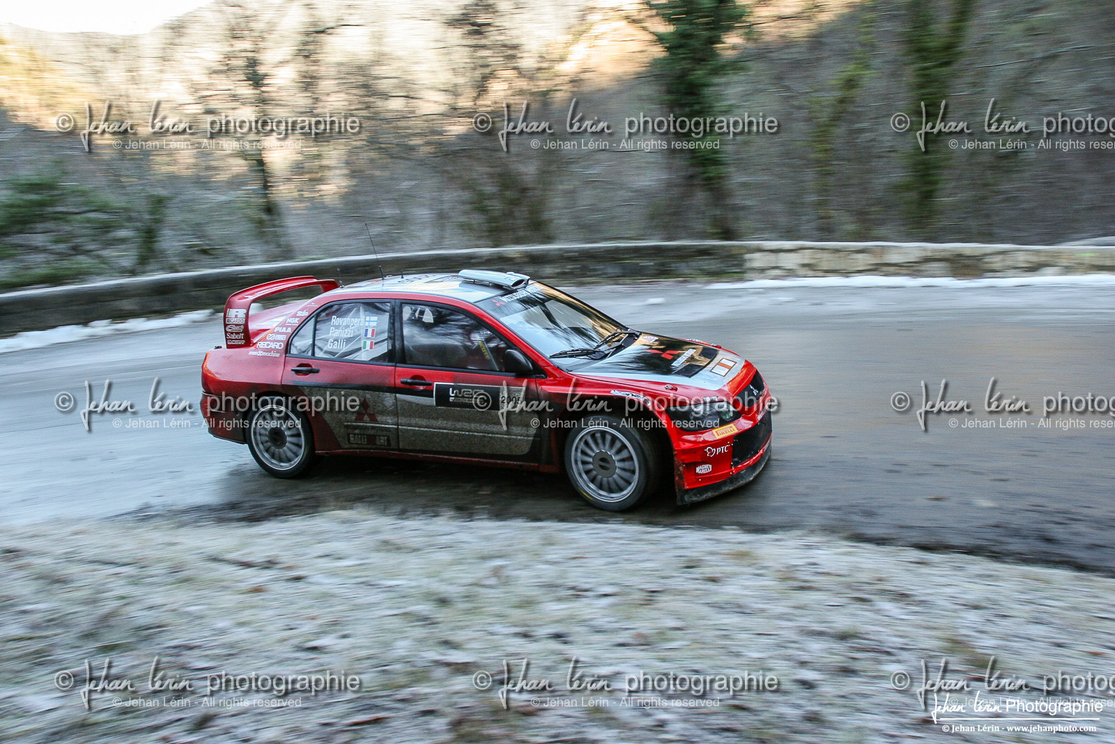 Rallye Monte-Carlo 2005 - test hivernal Mitsubishi par Gilles Panizzi