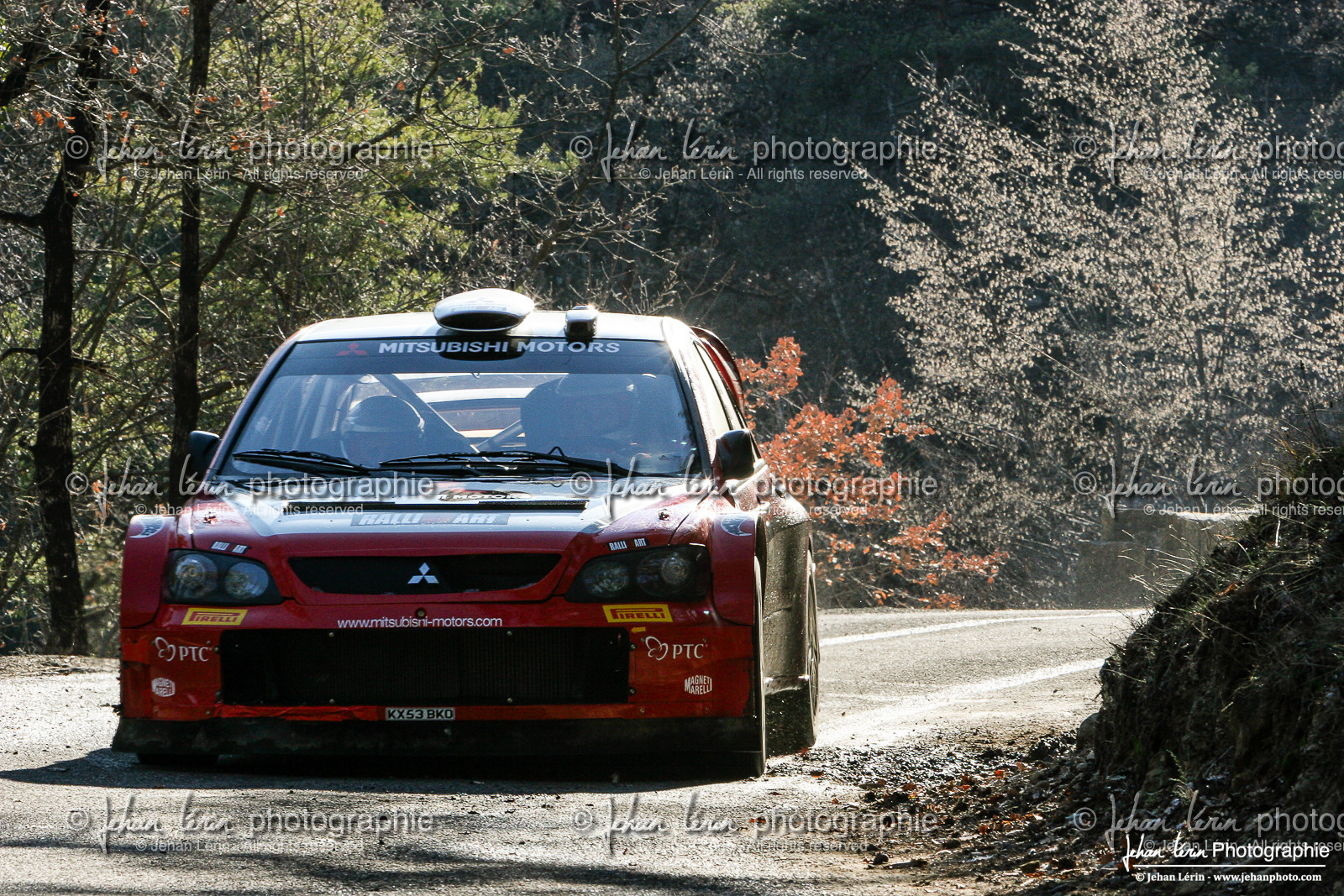 Rallye Monte-Carlo 2005 - test hivernal Mitsubishi par Gilles Panizzi