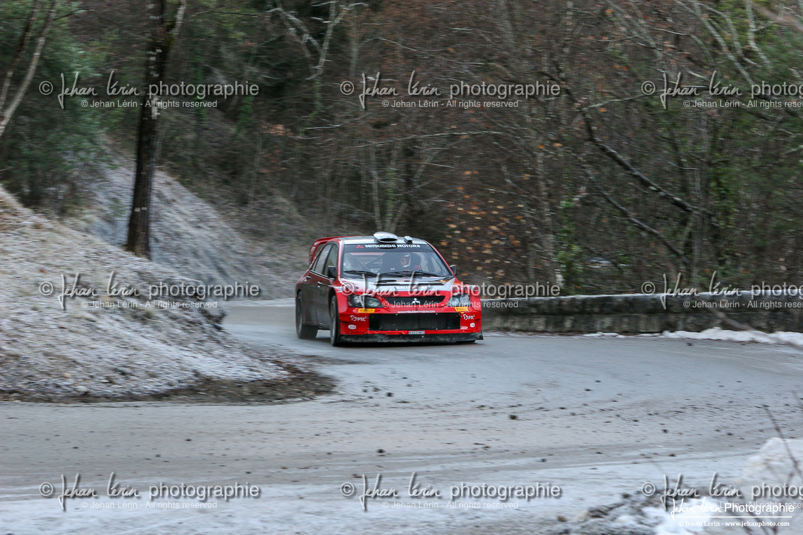 Rallye Monte-Carlo 2005 - test hivernal Mitsubishi par Gilles Panizzi