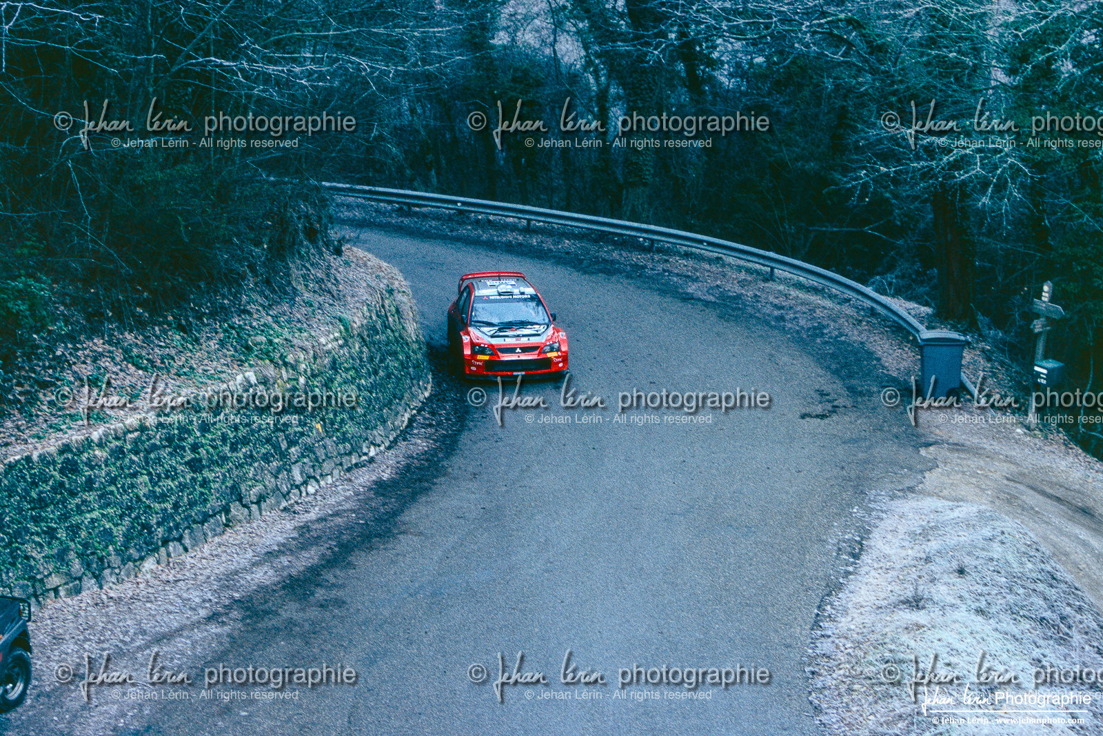 Rallye Monte-Carlo 2005 - test hivernal Mitsubishi par Gilles Panizzi