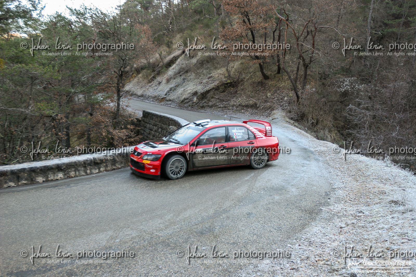 Rallye Monte-Carlo 2005 - test hivernal Mitsubishi par Gilles Panizzi